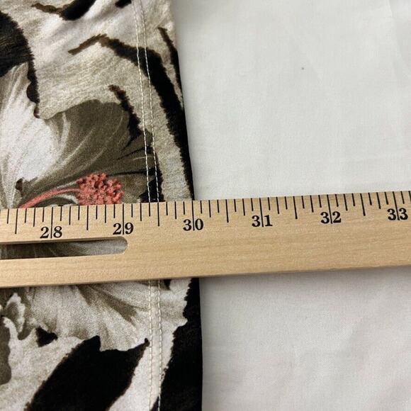 Susan Graver Women's Tunic Top 3X Zebra Floral Beaded Neckline Short Sleeve - Picture 11 of 11